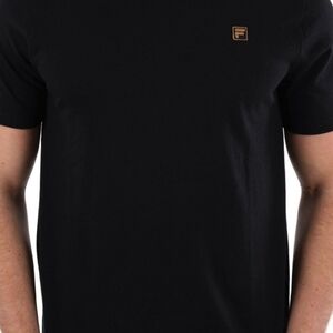 Fila Men's Black Tee with Gold Logo